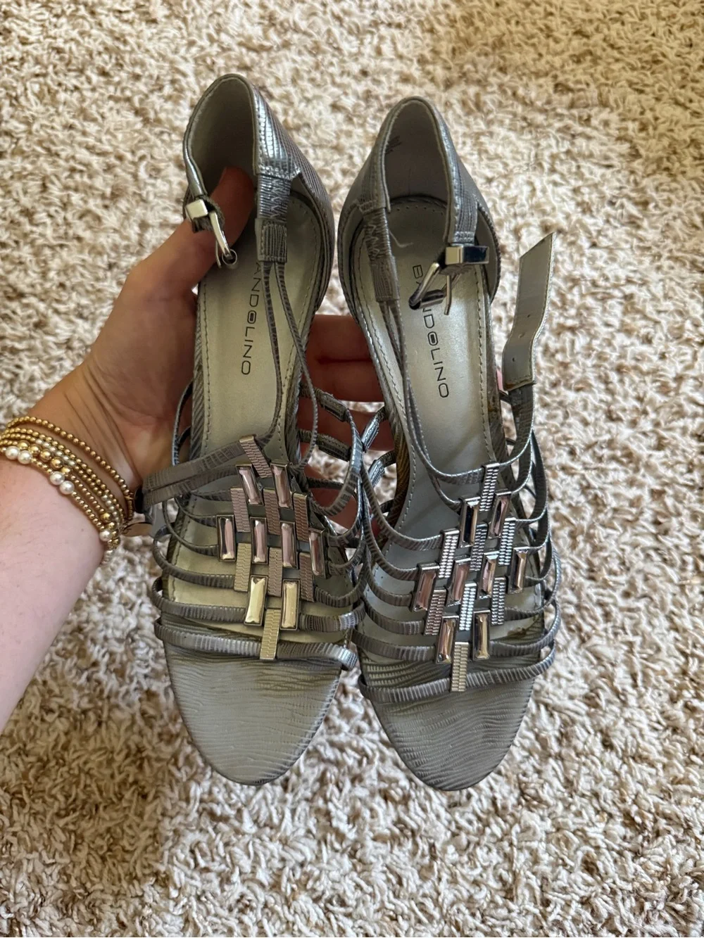 Bandolino Silver Heels